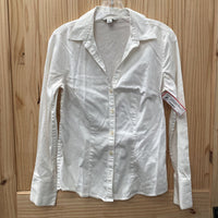 WOMENS BANA REPUBLIC LS WHITE SHIRT 8