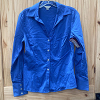 WOMENS BANANA REPUBLIC LS BLUE SHIRT 8