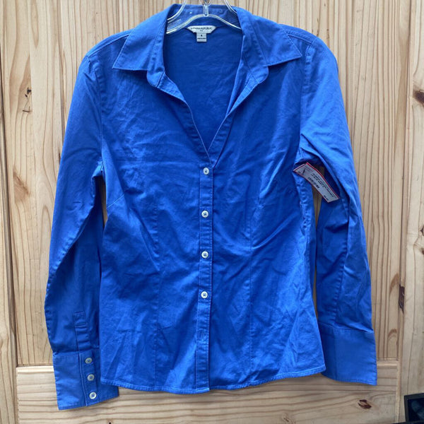 WOMENS BANANA REPUBLIC LS BLUE SHIRT 8