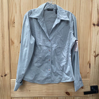 WOMENS NEW YORK & COMPANY LS GREY SHIRT M