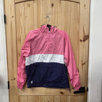 WOMENS JADELYNN BROOKE PULLOVER JACKET NAVY BLUE/WHITE/PINK S