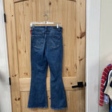 WOMENS BUCKLE BLACK DENIM DIST. JEANS 27