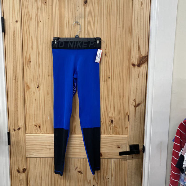 WOMENS NIKE PRO LEGGINGS ROYAL BLUE/WHITE/BLK S