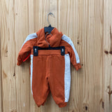 BOYS LION KING 2PC SET BORN TO BE KING ORANGE/LT GREY 12M