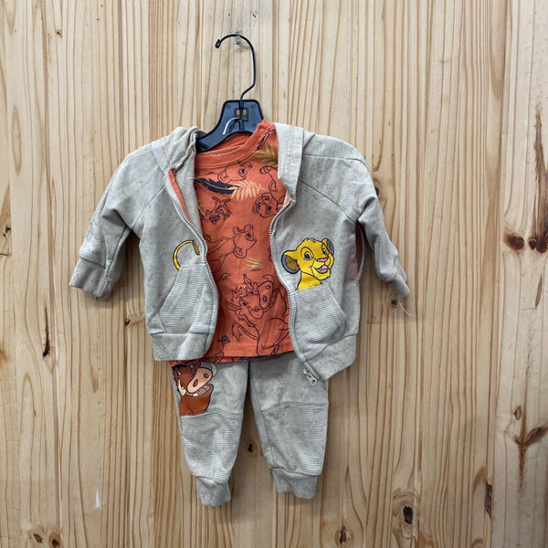 BOYS THE LION KING 3PC SET BEIGE/ORANGE 6/9M