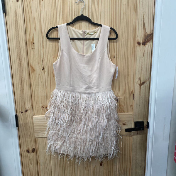 WOMENS GIANNI BINI TAUPE SL CASUAL DRESS L NWT