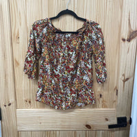WOMENS ARTISAN NY FLORAL CASUAL TOP XS