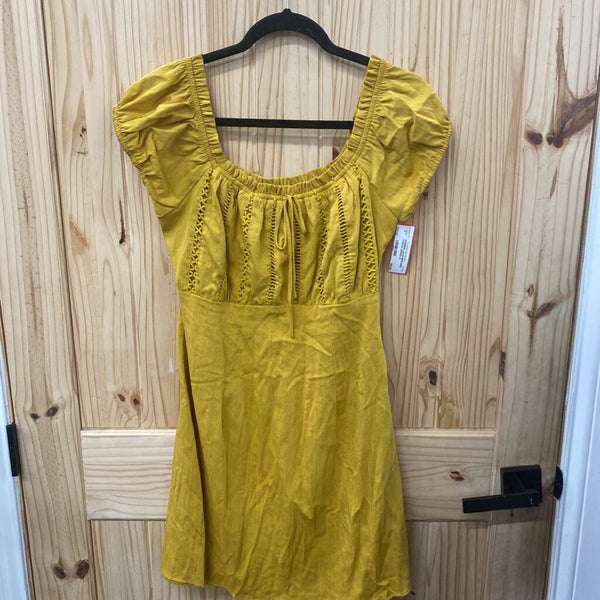 WOMENS LULUS MUSTARD CASUAL DRESS XL