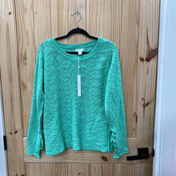 WOMENS CASLON GREEN SWEATER S NWT