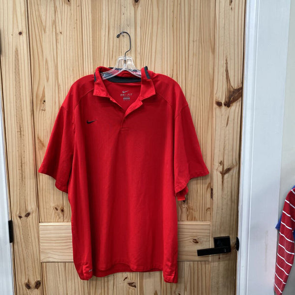 MENS NIKE POLO SHIRT RED 3XL