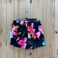 GIRLS JUSTICE BLK/MULTI COLOR SHORTS L 12/14 NWT