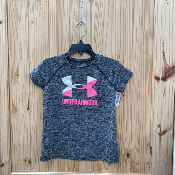 GIRLS UNDER ARMUR GREY/WHITE/PINK SHIRT YMD 10
