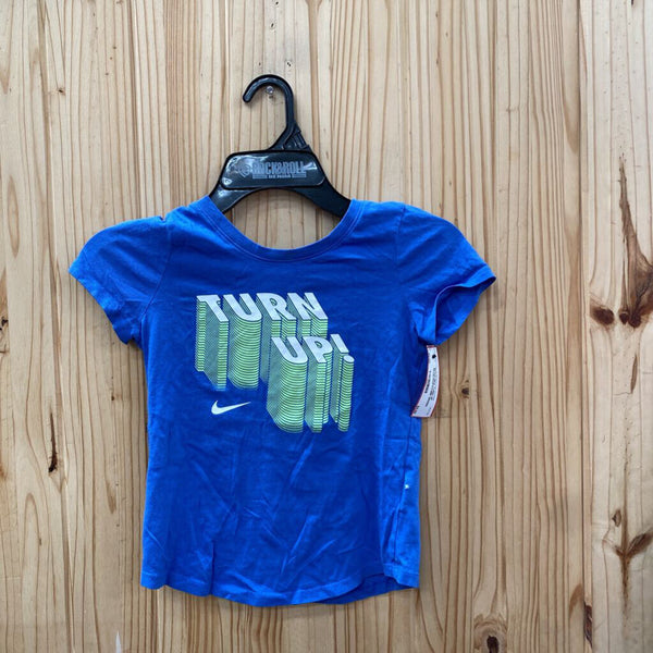 BOYS NIKE TURN UP BLUE/WHITE/LIME GREEN SHIRT M 10
