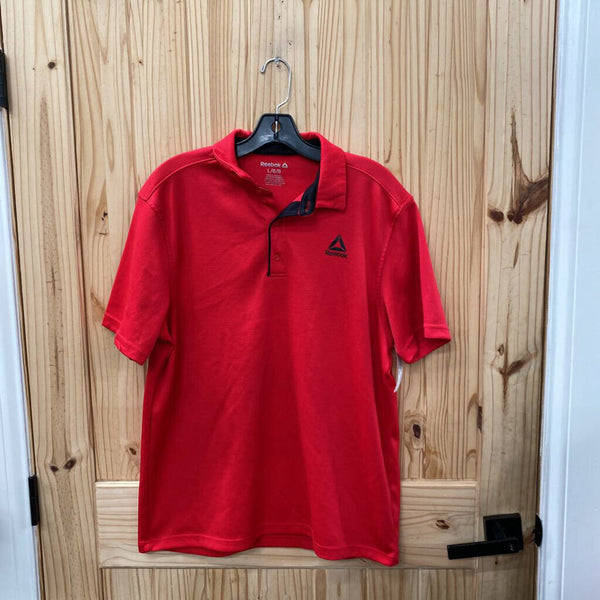 MENS REEBOK RED/BLK POLO SHIRT L