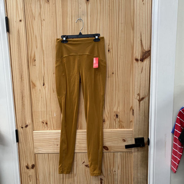 WOMENS LULULEMON MUSTARD LEGGINGS 4