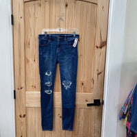 WOMENS AMERICAN EAGLE DENIM DIST. JEANS 10 LONG