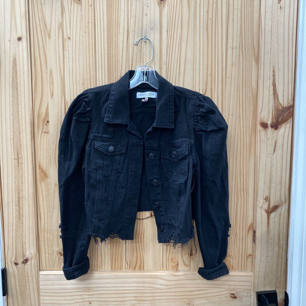 WOMENS DENIM BLVD. BLK DENIM DIST JACKET L