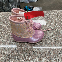 GIRLS PINK RAIN BOOTS 7