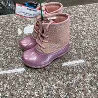 GIRLS PINK RAIN BOOTS 7