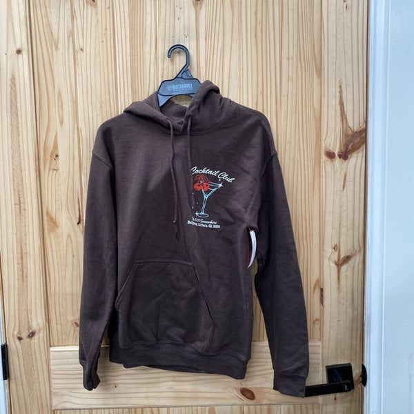 WOMENS COCKTAIL CLUB BROWN HOODIE S NWT