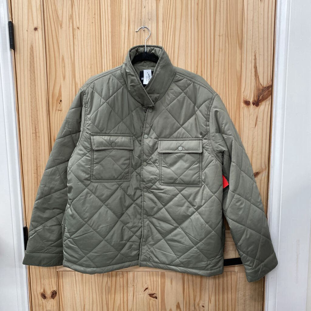 MENS RSQ NYLON QUILTED OLIVE GREEN JACKET XXL NWT