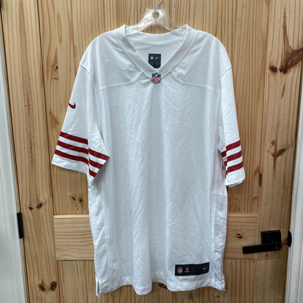 MENS NIKE NFL JERSEY SHIRT RED/WHITE L NWOT