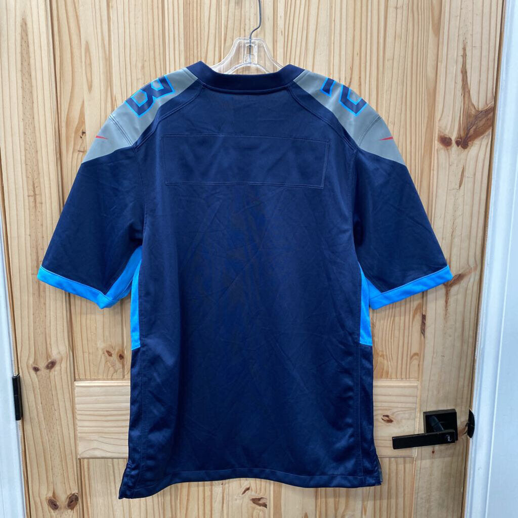 MENS NIKE NFL JERSEY SHIRT #28 NAVY BLUE/SKY BLUE M NWOT
