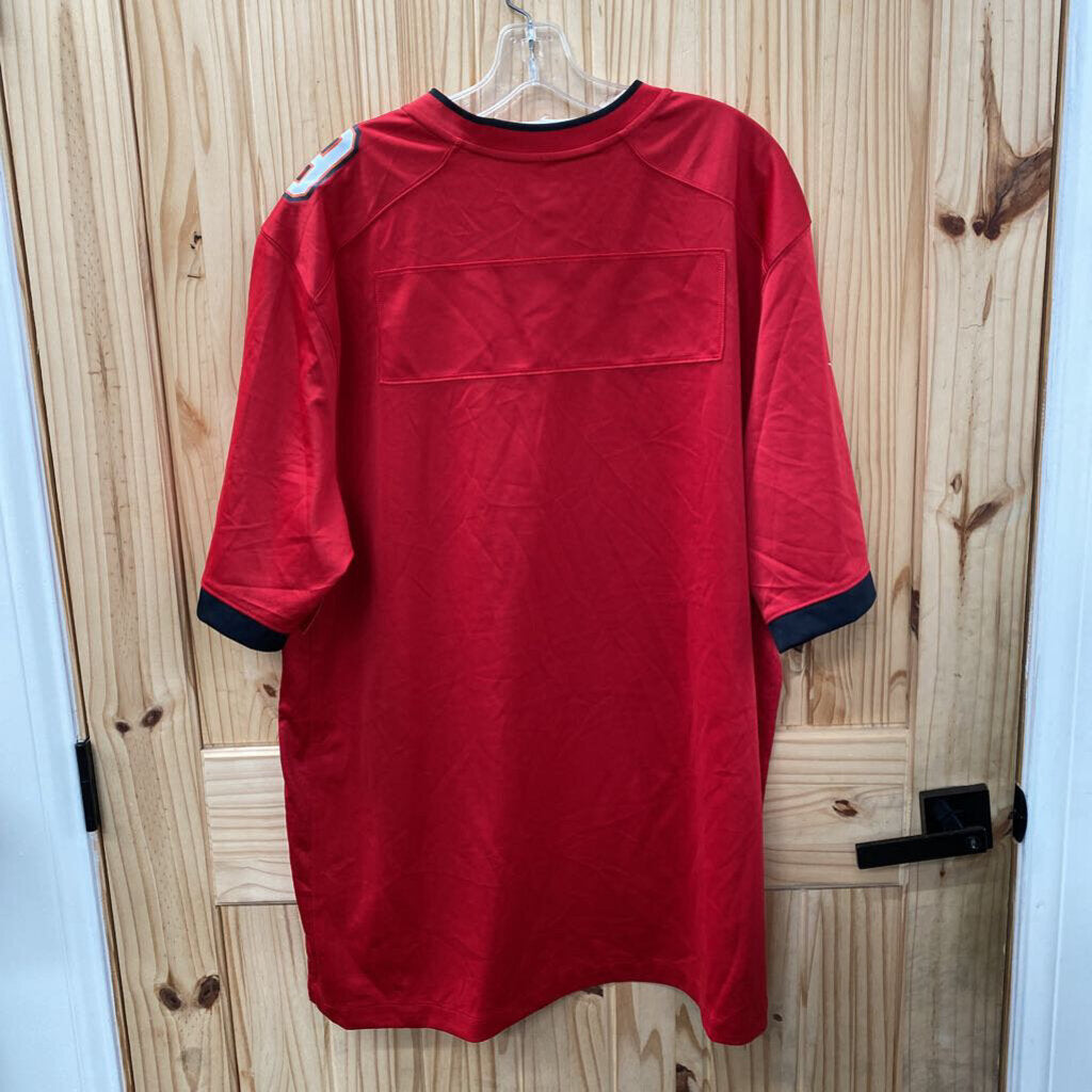 MENS NIKE NFL BUCCS JERSEY SHIRT RED/BLK XL NWOT spw