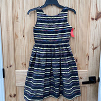 GIRLS GYMBOREE SL CASUAL DRESS BLK/GOLD 12