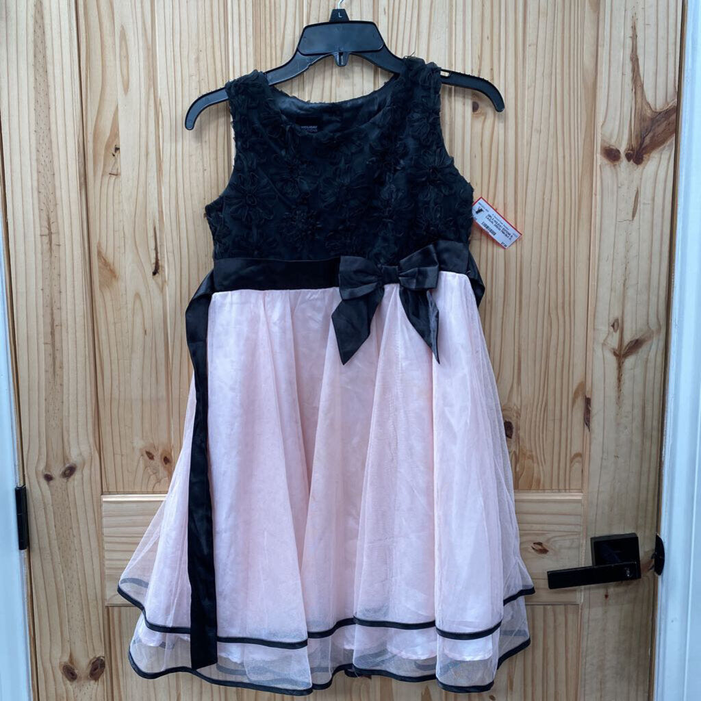 GIRLS HOLIDAY EDITIONS SL CASUAL DRESS PINK/BLK XL 14/16