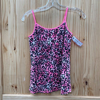 GIRLS JUSTICE PINK/WHITE/BLK LEOPARD TANK 14