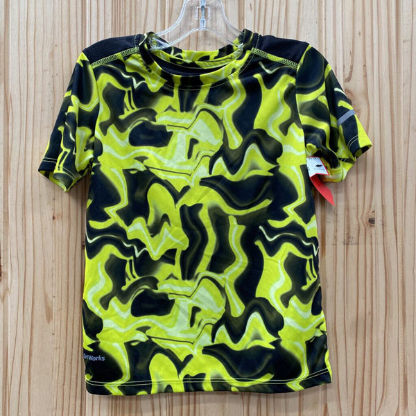 BOYS ATHLETIC WORKS BLK/YELLOW SHIRT XS 4/5