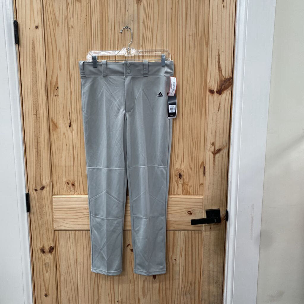 BOYS ADIDAS GREY BASEBALL PANTS L 12 NWT