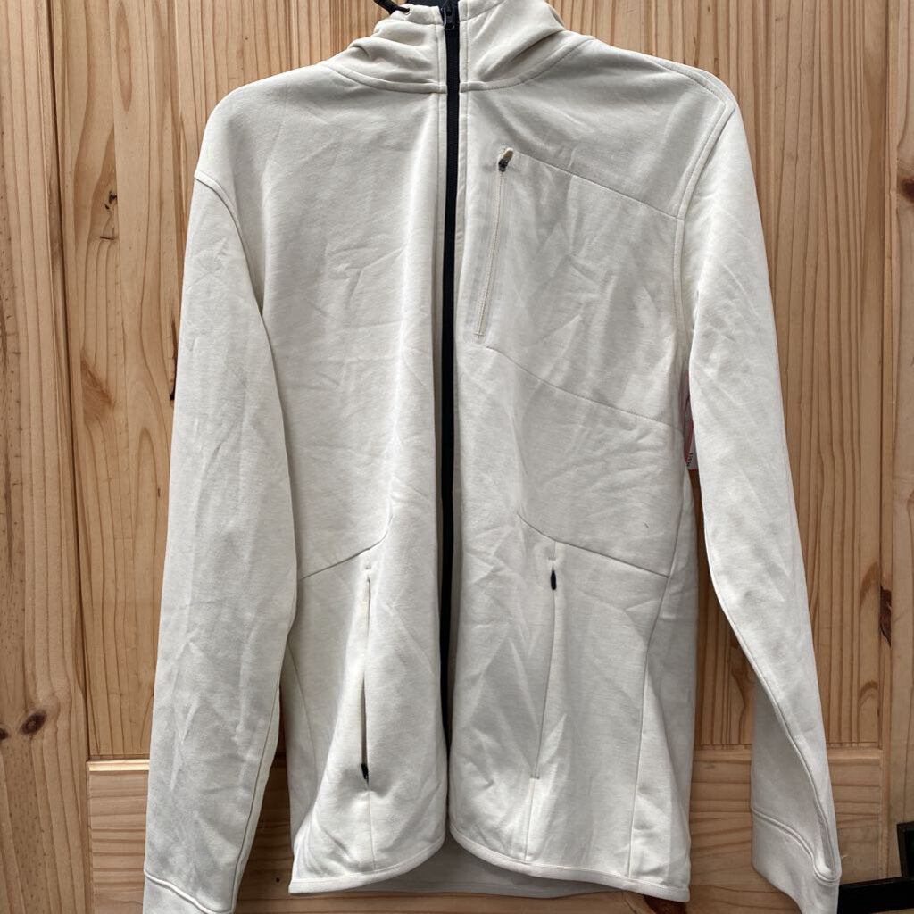 MENS VRST PINNACLE FLEECE HOODIE CREAM S NWT