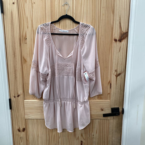 WOMENS MAURICES CASUAL TOP MAUVE 1X