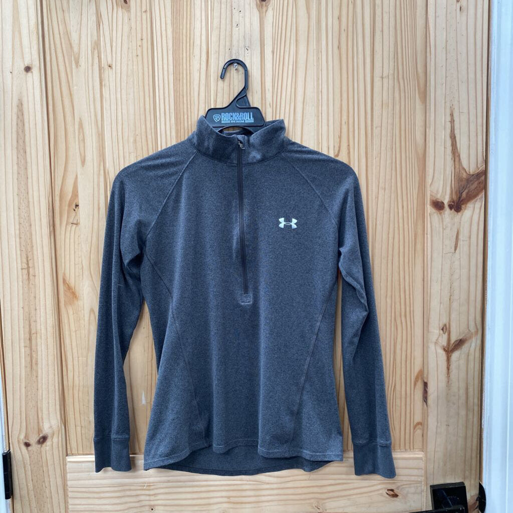 WOMENS UNDER ARMOUR GREY/WHITE PULLOVER S