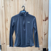 WOMENS UNDER ARMOUR GREY/WHITE PULLOVER S