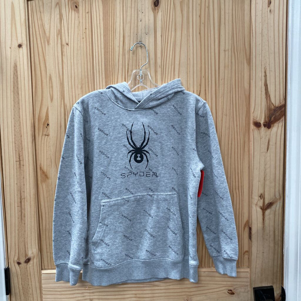 BOYS SPYDER HOODIE GREY L 14/16