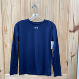 BOYS UNDER ARMOUR LS NAVY BLUE SHIRT YLG 12