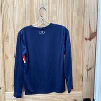 BOYS UNDER ARMOUR LS NAVY BLUE SHIRT YLG 12