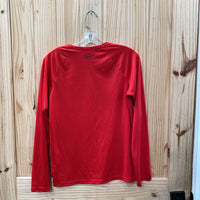 BOYS UNDER ARMOUR LS SHIRT RED/BLK/WHITE YLG 12