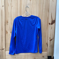 BOYS UNDER ARMOUR ROYAL BLUE LS SHIRT YLG 12 spw
