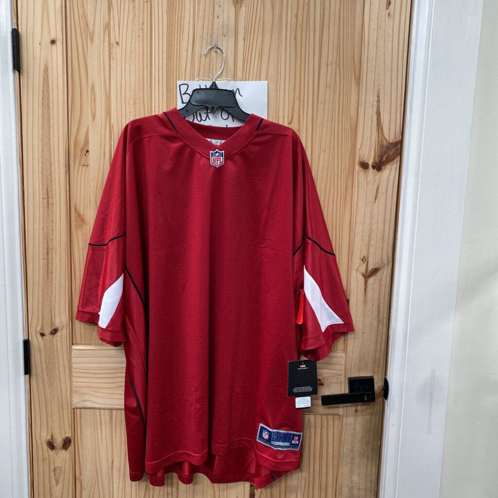 MENS NFL RED/BLK JERSEY SHIRT 4XL NWT