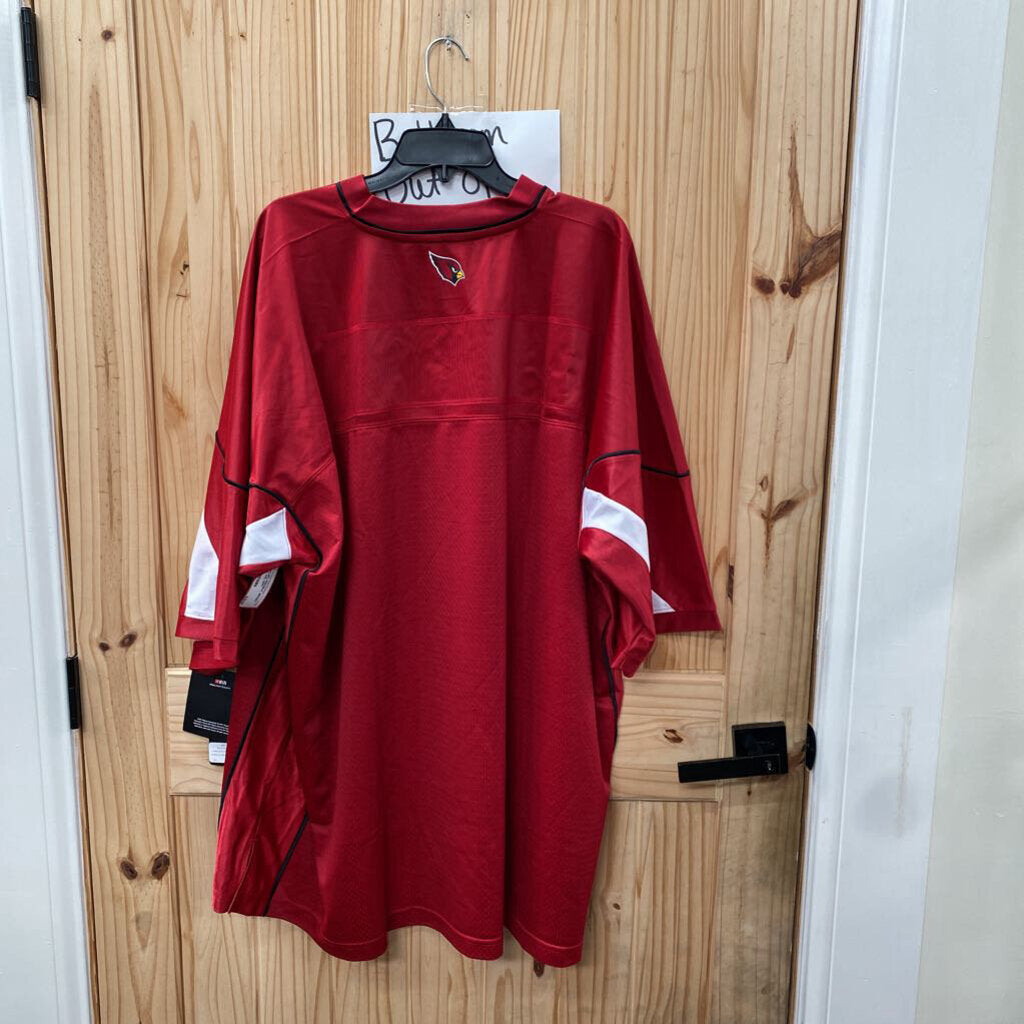 MENS NFL RED/BLK JERSEY SHIRT 4XL NWT