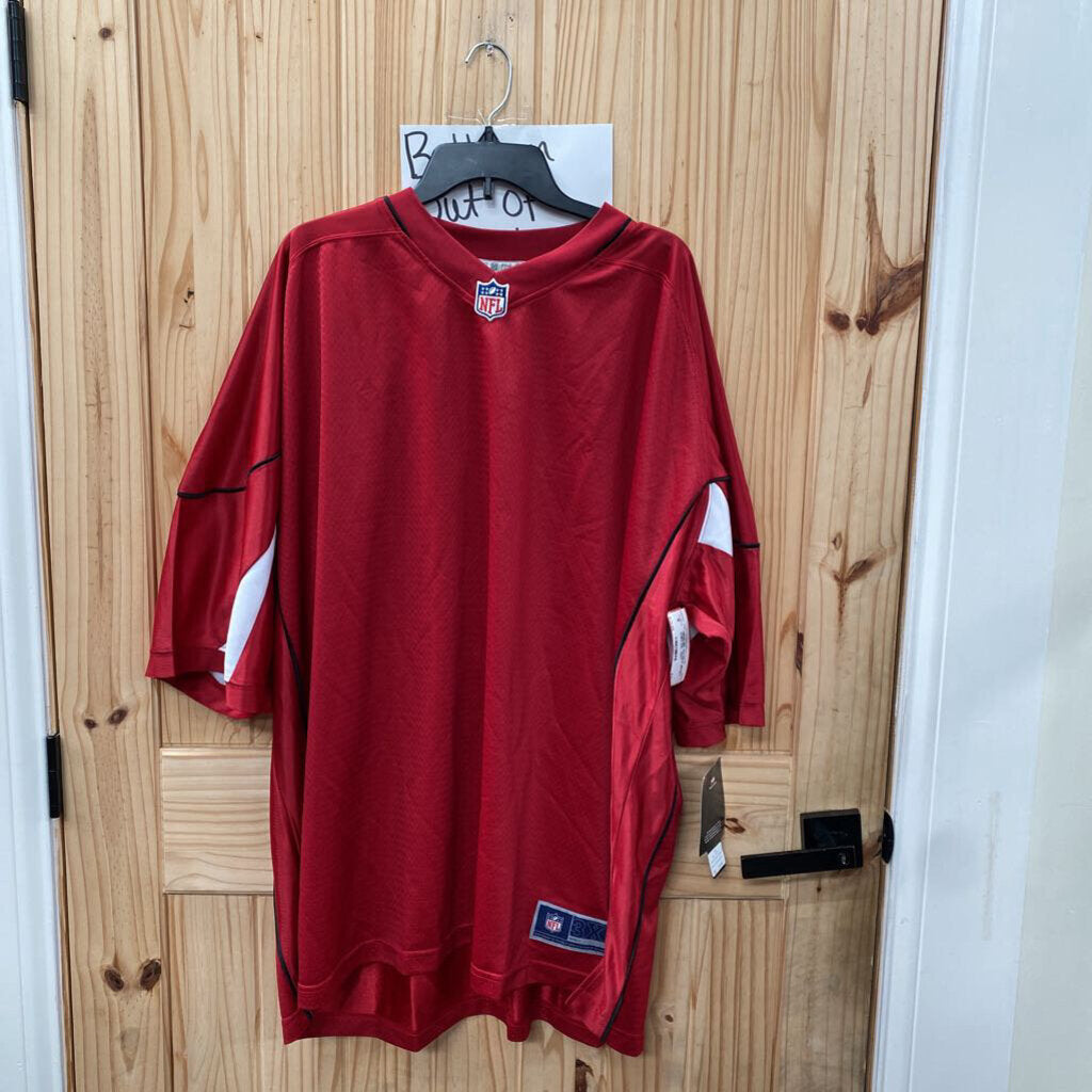 MENS NFL RED/BLK JERSEY SHIRT 3XL NWT
