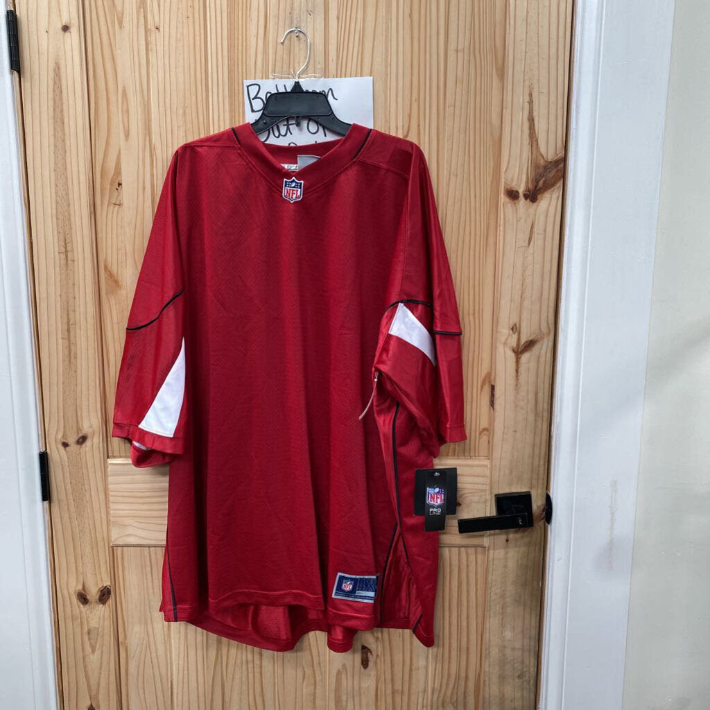 MENS NFL RED/BLK JERSEY SHIRT 4XL NWT