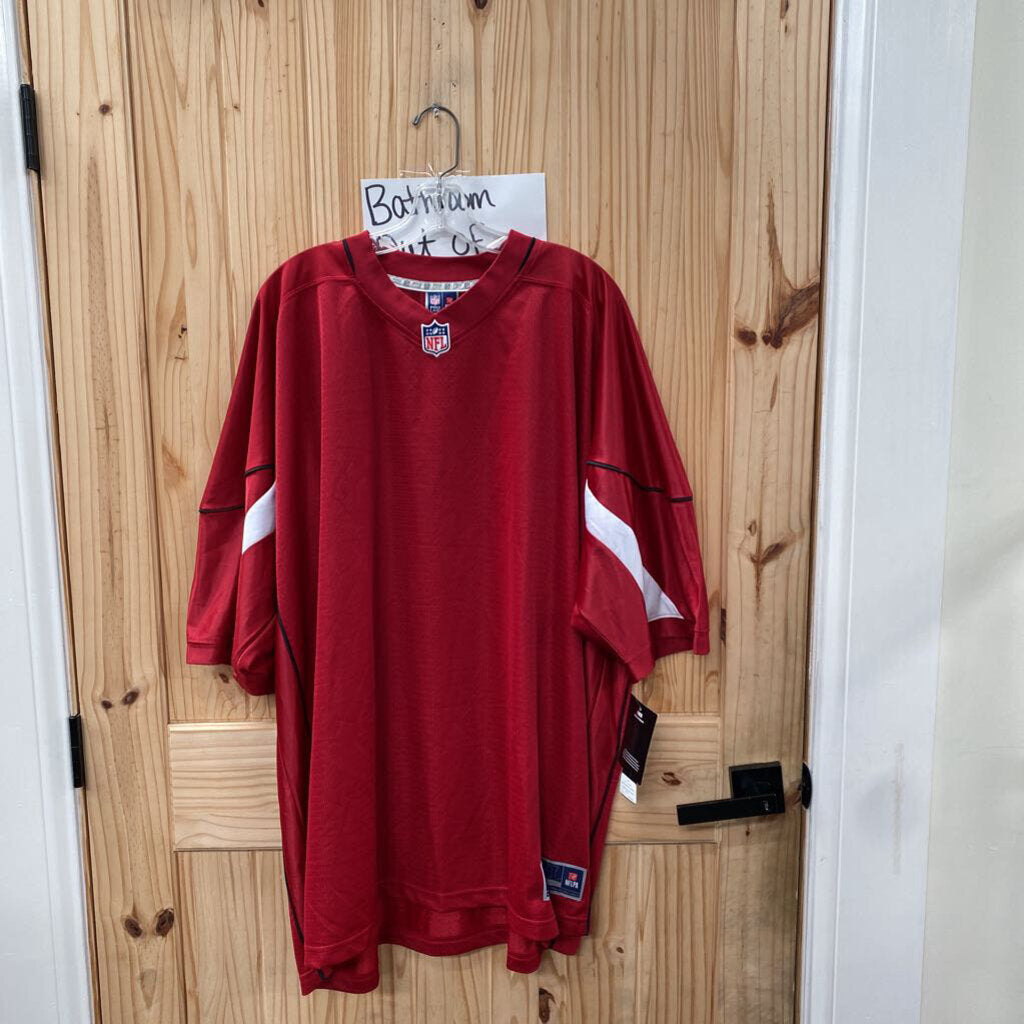 MENS NFL RED/BLK JERSEY SHIRT 3XL NWT