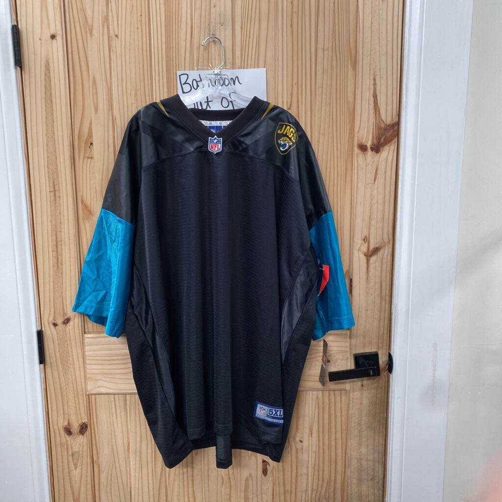 MENS JAGS NFL JERSEY SHIRT BLK/TEAL/GOLD 5XL NWT