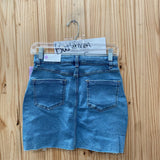 GIRLS MID RISE LT DENIM SKIRT 13/14 NWT