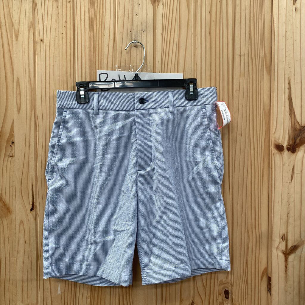 MENS WALTER HAGEN LINEN/WHITE STRIPE SHORTS 30 NWT